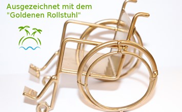 "Goldener Rollstuhl" für Urlaub-barrierefrei.info und Behindertenreisen.de - Urlaub barrierefrei