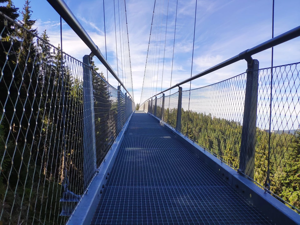 Hängebrücke Wildline aus Sicht eines Rollstuhlfahrers
