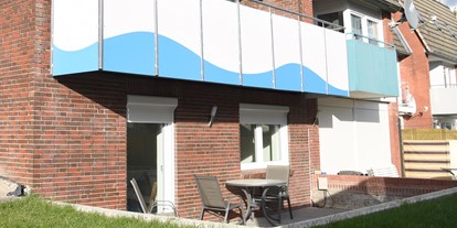 Rollstuhlgerechte Unterkunft - Unterkunftsart: Ferienwohnung - Padingbüttel - Terrasse - Urlaubsziel Hooksiel - Barrierearm
