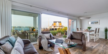 Rollstuhlgerechte Unterkunft - Fiefbergen - Blick auf den Yachthafen - Luxusferienwohnung Hafenkino in Kappeln/Olpenitz