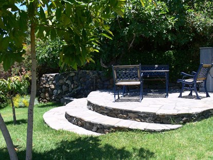 Rollstuhlgerechte Unterkunft - Gartenplatz - Villa Finca Tijarafe mit beheiztem Pool - barrierefreier Eingang