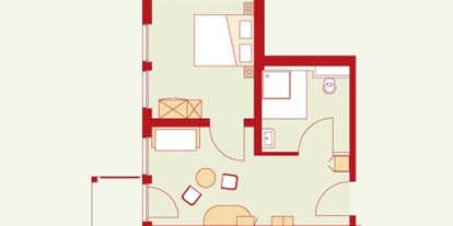 Rollstuhlgerechte Unterkunft - Rügen - Doppelzimmer Komfort Grundriss - Familien- & Gesundheitshotel Villa Sano