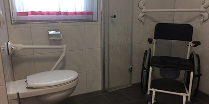 Rollstuhlgerechte Unterkunft - Barrierefreiheit-Merkmale: Für Gäste mit Gehbehinderung oder Rollstuhlfahrer - Thesenvitz - Duschrollstuhl und Haltesysteme - Ferienhaus Annemiete
