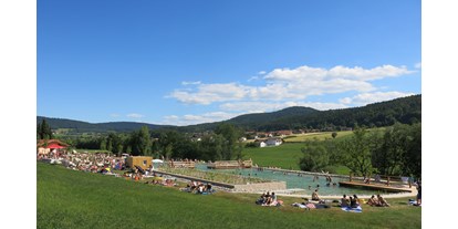 Rollstuhlgerechte Unterkunft - Unterkunftsart: Ferienwohnung - Bayern - Unser Naturbad, kostenlos und bio. - Ferienhaus Wollinger