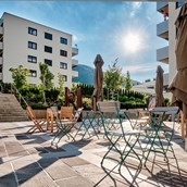 Rollstuhl-Urlaub - Gemeinsamer Platz in der Mitter der Anlage - Kaiserapartments - Wohnpark Graz Gösting