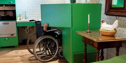 Rollstuhlgerechte Unterkunft - Barrierefreiheit-Merkmale: Für Gäste mit Sehbehinderung oder blinde Menschen - Trentino-Südtirol - Barrierefreiheit wird gross geschrieben im Haus Himmelfahrt und findet sich überall. - Haus Himmelfahrt