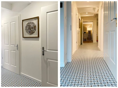 Rollstuhlgerechte Unterkunft - Unterkunftsart: Ferienhaus - Flur EG Reethaus Barkley - Reethaus Barkley
