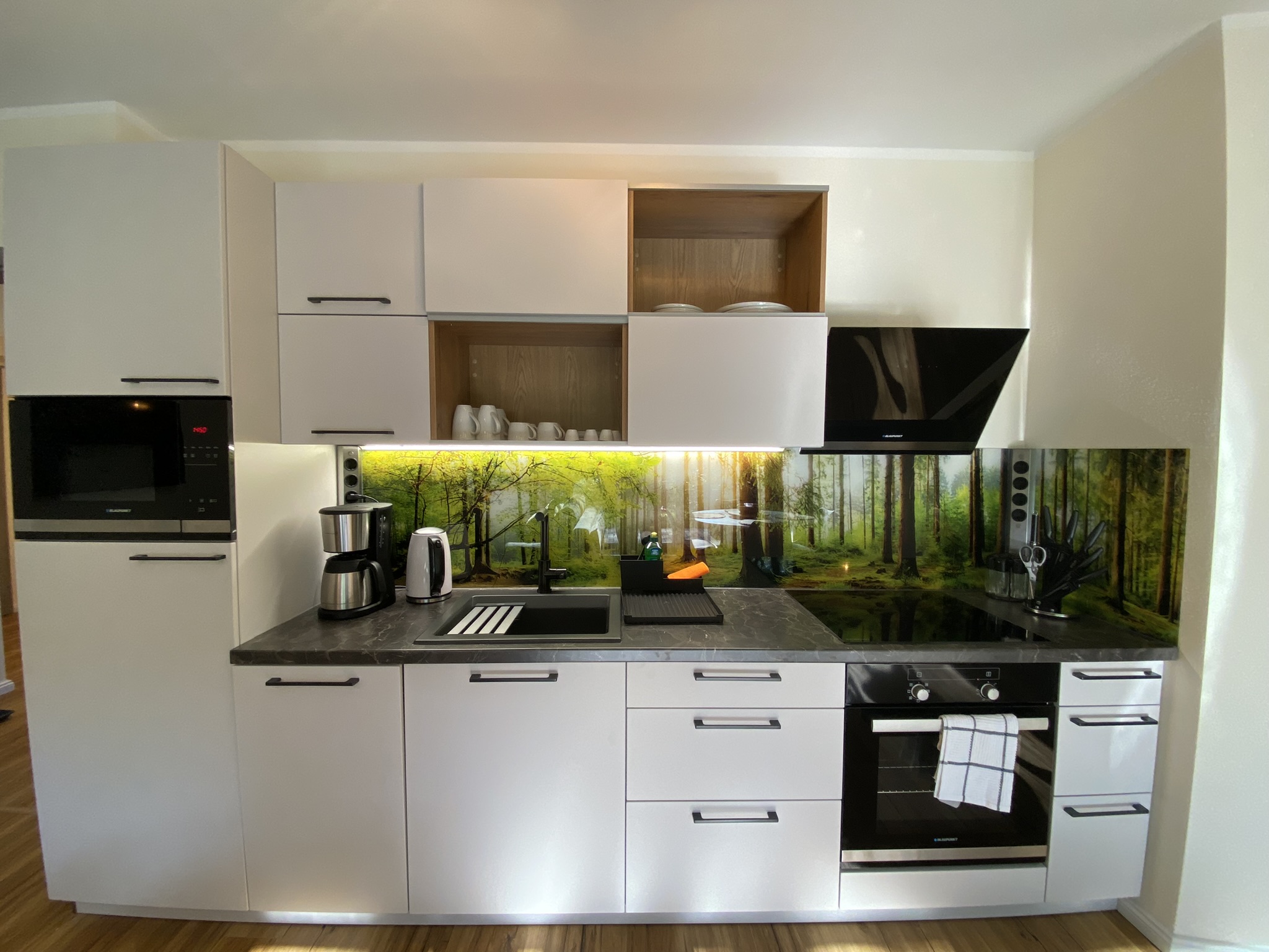 Rollstuhl-Urlaub: Küche - Ferienapartment A1 Villa Wilisch