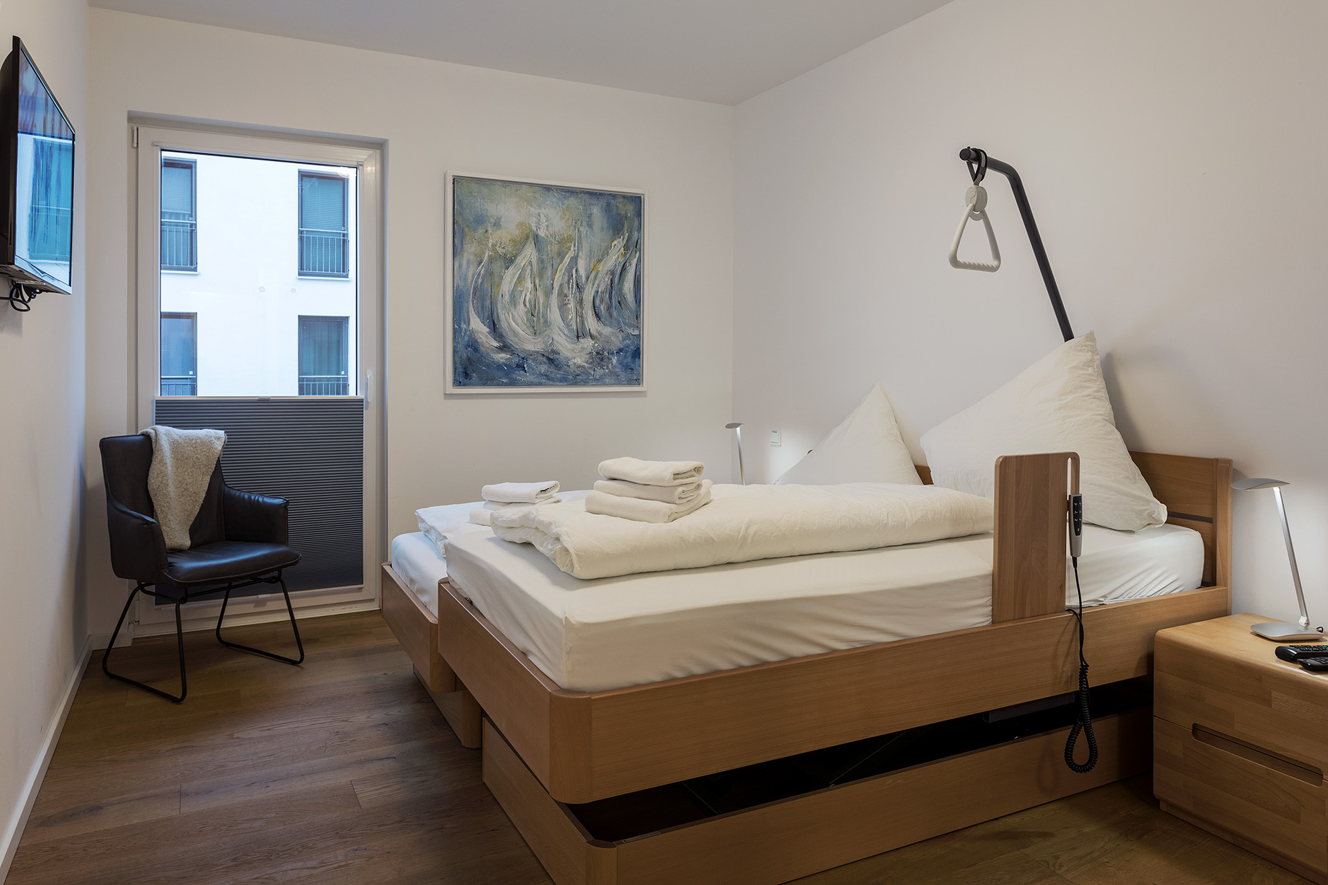 Rollstuhlgerechte Unterkunft - Meer - Doppelschlafzimmer 1 - SP 3 FW Eastside App. 3 Olpenitz