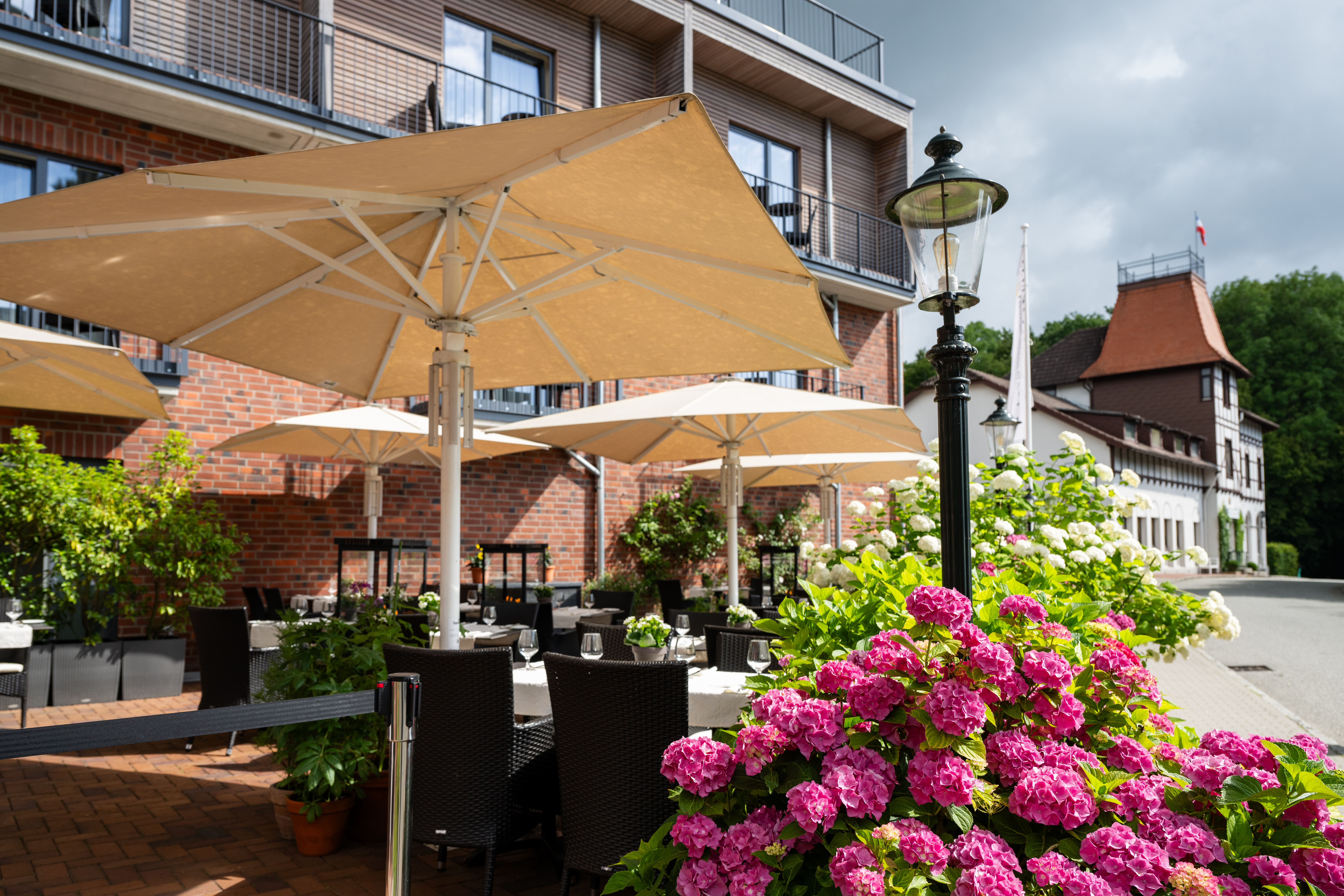 Rollstuhl-Urlaub: Terrasse - Hotel Birke