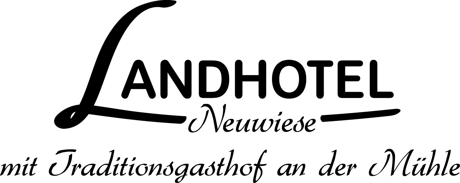 Rollstuhlgerechte Unterkunft - Elsterheide - Logo Landhotel Neuwiese mit Tradiitonsgasthof an der Mühle - Landhotel Neuwiese