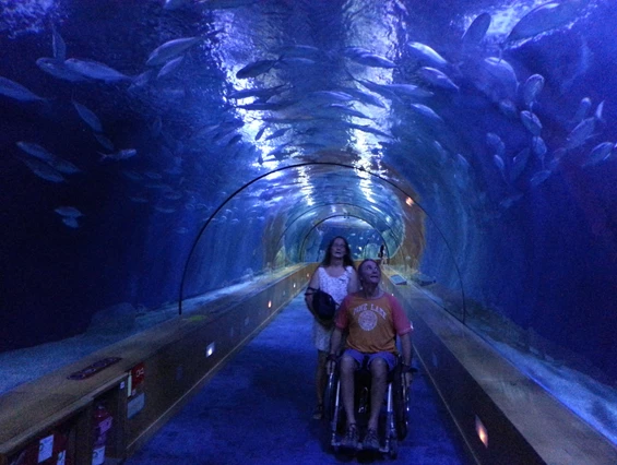 Rollstuhl-Urlaub: Wassertunnel, mit dem Rollstuhl durch - Residencial Thomas A1-A4