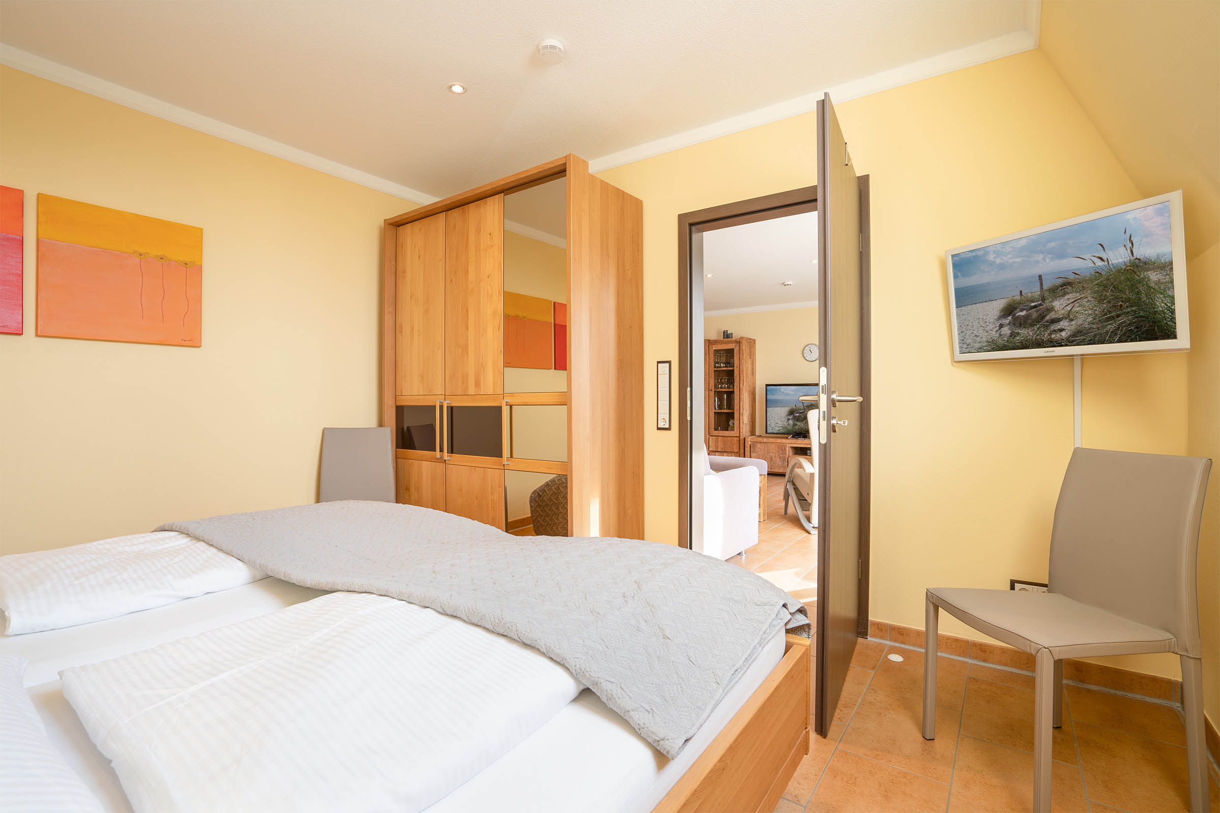 Rollstuhl-Urlaub: Schlafzimmer - Appartement Sorgenlos in Grömitz