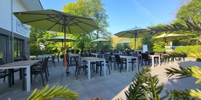 Rollstuhlgerechte Unterkunft - Weserbergland, Harz ... - Sonnenterrasse des Restaurants Im Quartier - Gandersheimer Boardinghouse
