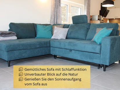 Rollstuhlgerechte Unterkunft - Pflegebett - Sofa mit Schlaffunktion - Unser Schwalbennest