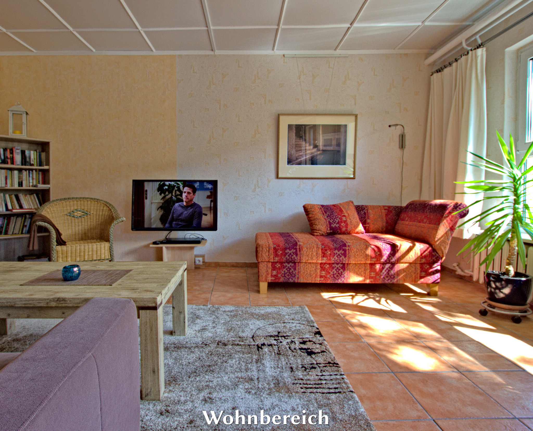 Rollstuhlgerechte Unterkunft - Wohnbereich - Barrierefreie Ferienwohnung Godhans