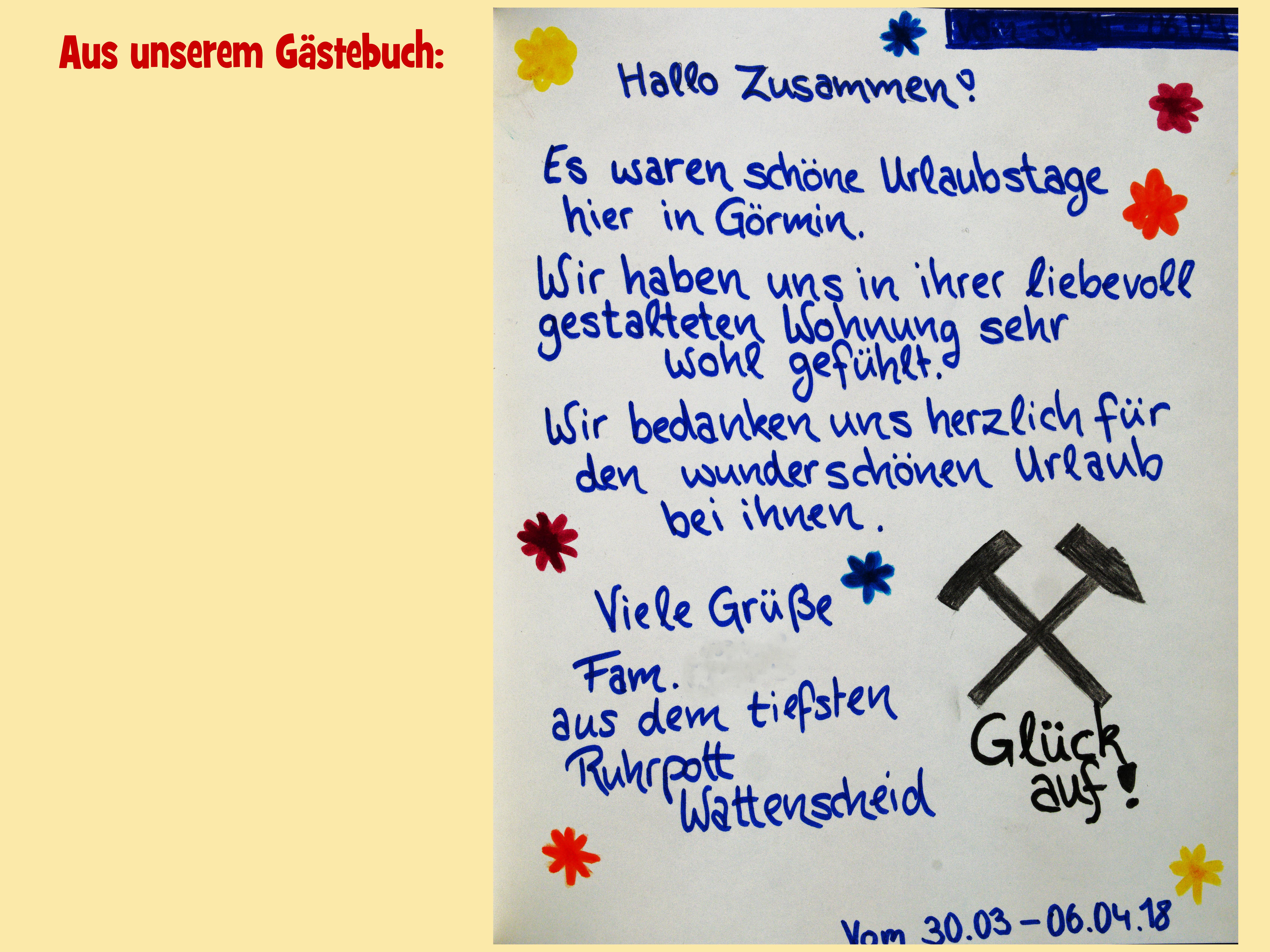 Rollstuhl-Urlaub: Aus unserem Gästebuch - Barrierefreie Ferienwohnung Godhans