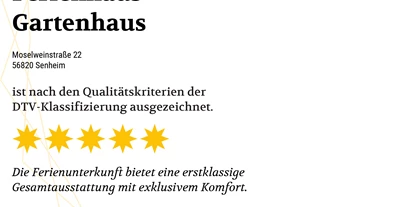 Rollstuhlgerechte Unterkunft - Unterkunftsart: Ferienhaus - 5 Sterne Ferienunterkunft - Deutscher Tourismusverband - Senhalser Höfe - Apartment Gartenhaus