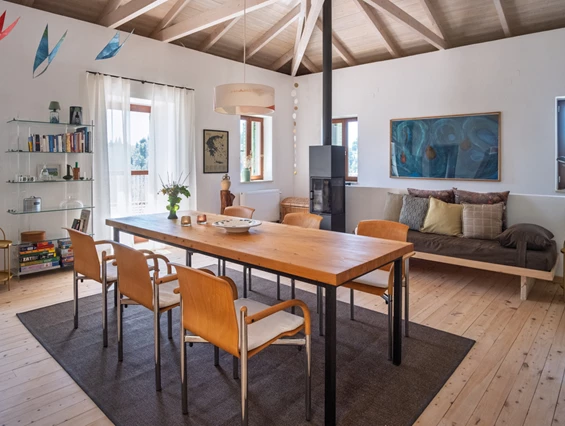 Rollstuhl-Urlaub: Wohn-/Essbereich im Obergeschoss - Ferienhaus Spiti Eleni