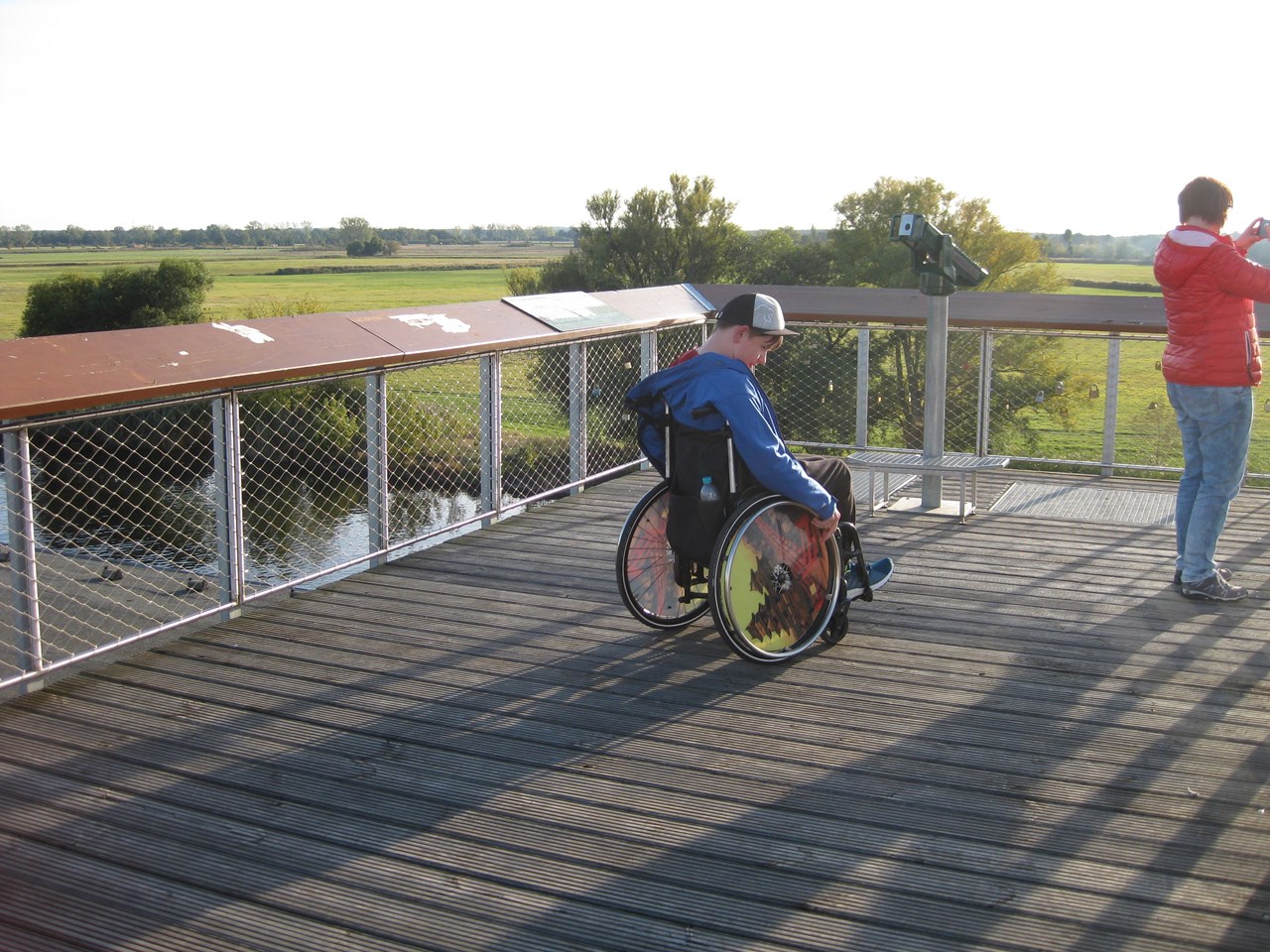 Ferienhaus "Milchstraße" im Natur- und Sternenpark Westhavelland Ausflugsziele speziell für Rollstuhlfahrer Aussichtsplattform an der Havel in Premnitz 