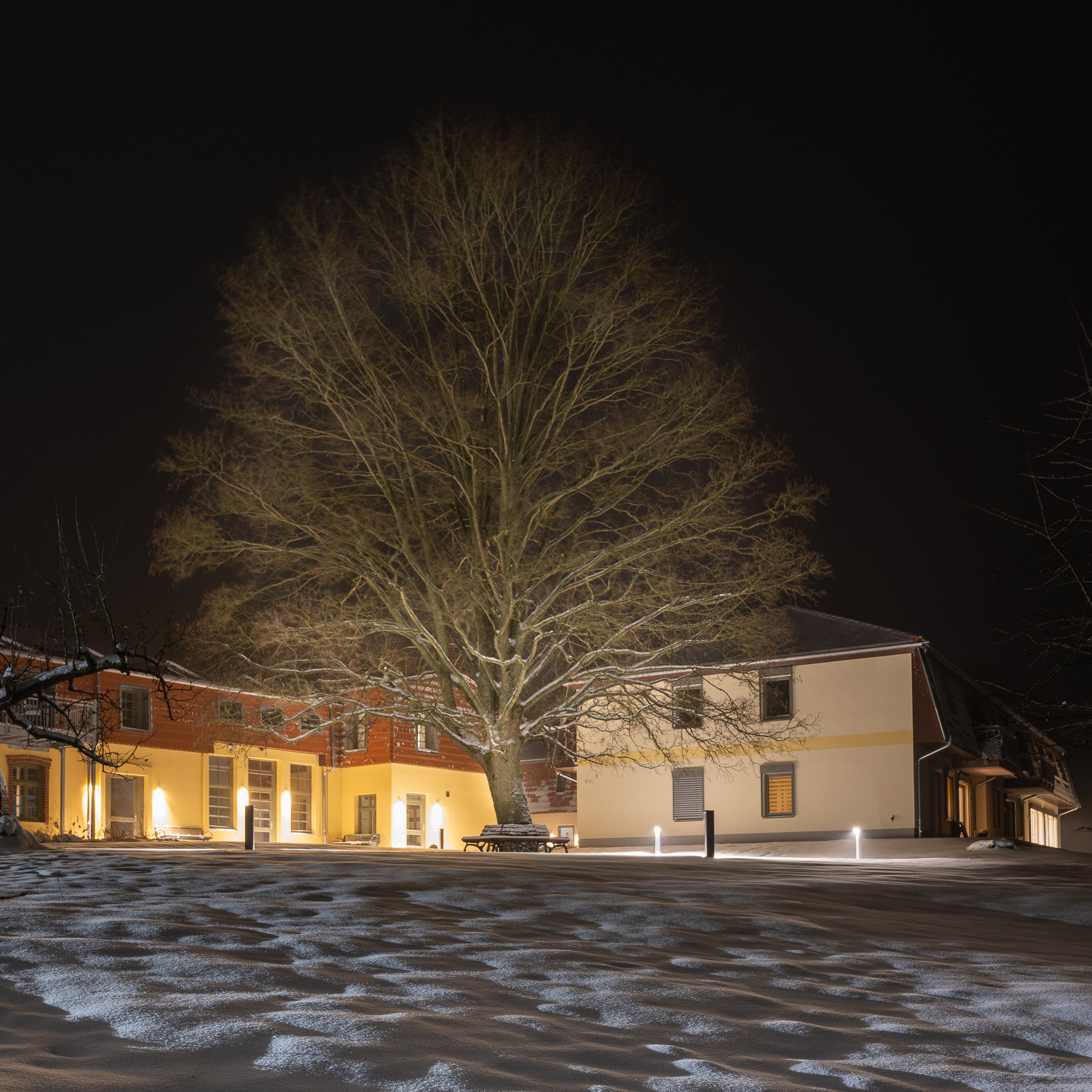 Rollstuhl-Urlaub: Ein Park zum Verweilen – Die grüne Oase des Gutshofes Roggow

Rund um den Gutshof Roggow erstreckt sich eine liebevoll gestaltete Parkanlage, die mit ihrem alten Baumbestand und weitläufigen Wiesen zum Innehalten einlädt. Das Gewächshaus mit gemütlicher Sitzecke für kühlere Tage, eine idyllische Schafweide, ein kleiner Teich und die artenreiche Streuobstwiese verleihen dem Park seinen besonderen Charakter. Gepflegte Wege führen vorbei an sonnigen und schattigen Plätzen, während zahlreiche Sitzbänke Gelegenheit bieten, den Blick über die mecklenburgische Landschaft schweifen zu lassen.

Ein Ort, der Ruhe schenkt und zugleich Raum für Begegnung und Naturerlebnis bietet – für unsere Feriengäste ebenso wie für Besucher des Gutshofes. - Gutshof Roggow bei Güstrow