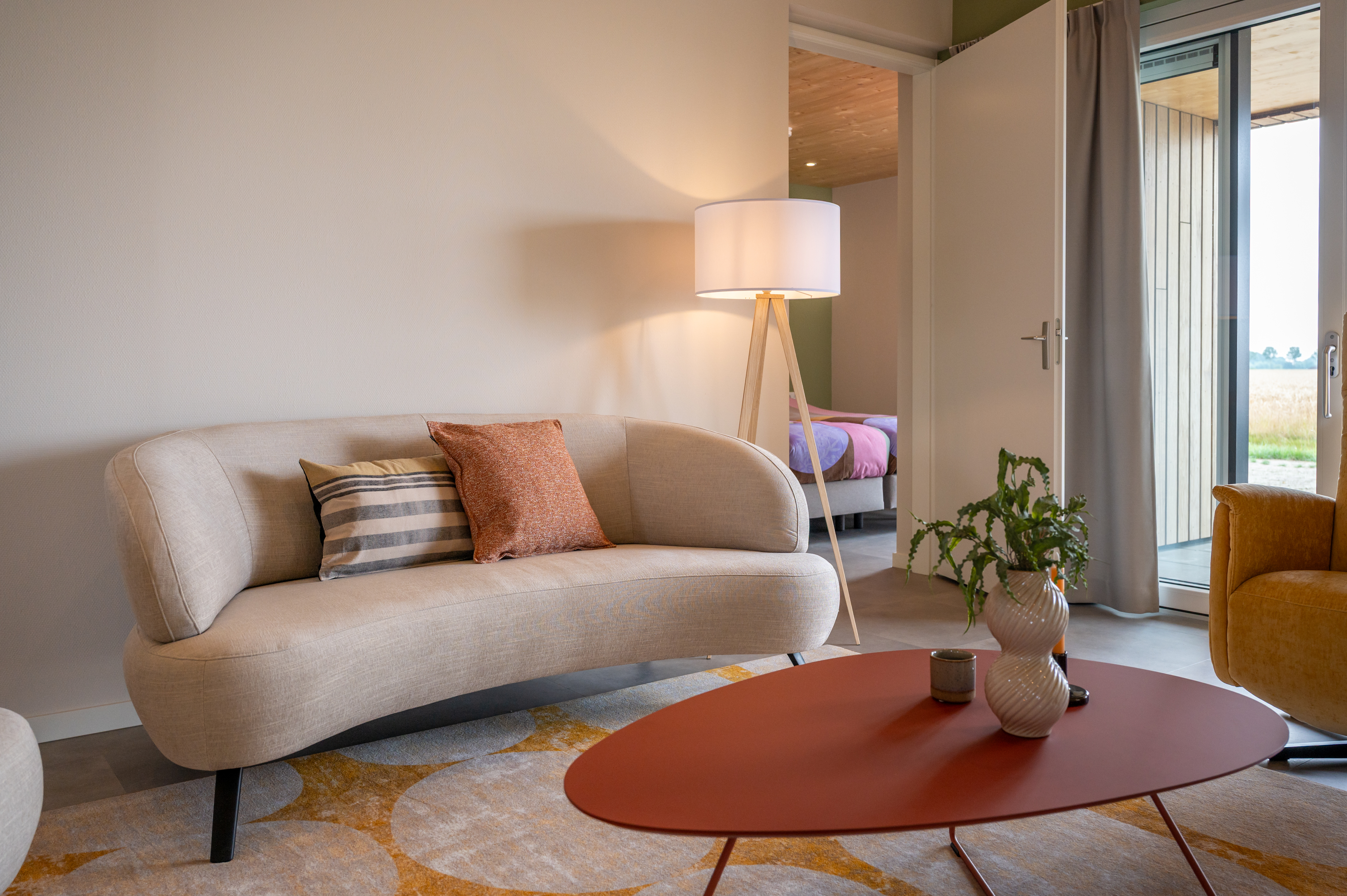 Rollstuhlgerechte Unterkunft - Wohnzimmer Villa's - Landgoed Oud Bommenede