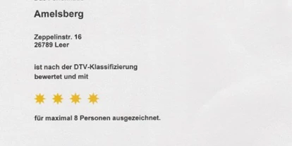 Rollstuhlgerechte Unterkunft - Unterkunftsart: Ferienhaus - DTV Klassifizierung Ferienhaus Amelsberg in Leer - Ferienhaus Amelsberg