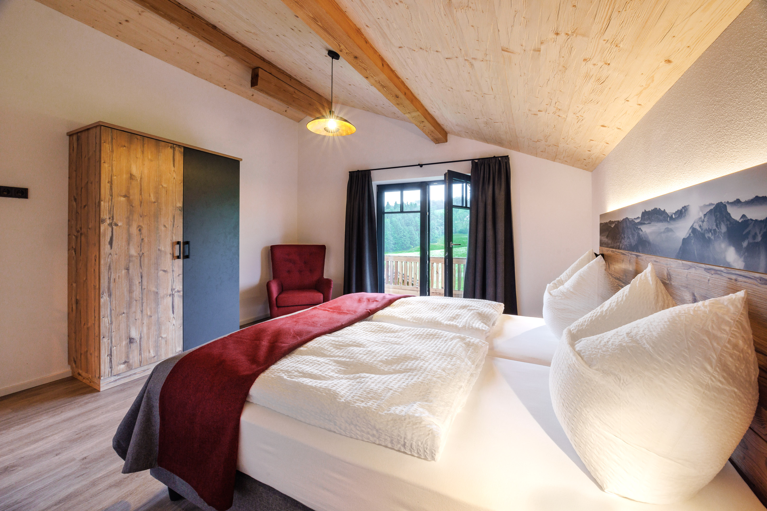 Rollstuhl-Urlaub: Schlafzimmer 3 Obergeschoss - Ferienhaus Froschsee