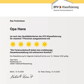 Rollstuhl-Urlaub: 5 Sterne Auszeichnung - Ferienhaus Opa Hans