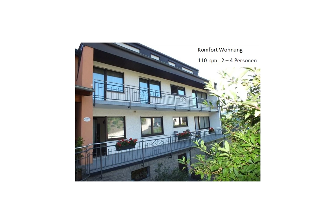 Rollstuhl-Urlaub: Balkon Süd/Ost Fewo Lavendel - Barrierefreie Ferienwohnung LAVENDEL mit Moselblick