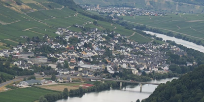 Rollstuhlgerechte Unterkunft - Pflegebett - Neumagen-Dhron
aus der Vogelperspektive - Barrierefreie Ferienwohnung LAVENDEL mit Moselblick