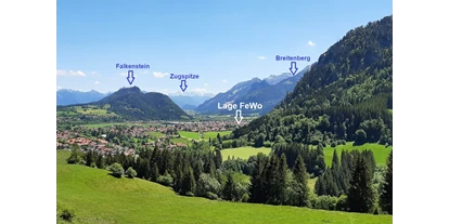 Rollstuhlgerechte Unterkunft - Pflegebett - Lage der Ferienwohnung im Prontener Tal - Rollstuhlgerechte Ferienwohnung in Pfronten
