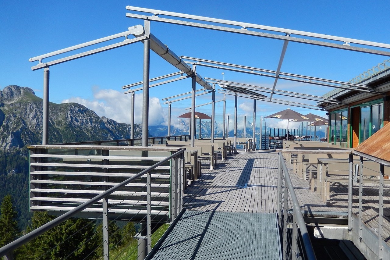 Rollstuhlgerechte Ferienwohnung in Pfronten Ausflugsziele speziell für Rollstuhlfahrer Panorama Tegelberg
